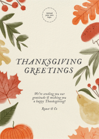 Fall Flora - Business Thanksgiving Card by Paperless Post