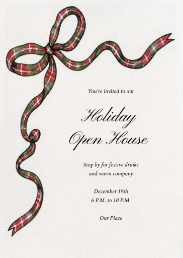 Ribbon Sketch Graduation Invitation
