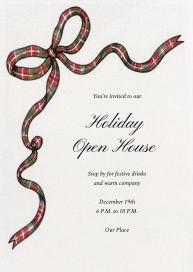 Ribbon Sketch Graduation Invitation