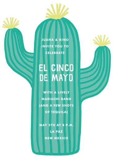 Cactus Hour - Cinco de Mayo Invitation by Meri Meri