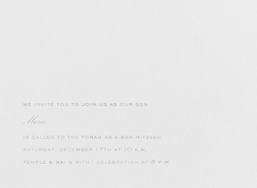 Sebastian - Bar & Bat Mitzvah Invitation by Paperless Post
