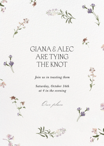 Wild Stems - Bridal Shower Invitation by  Monique Lhuillier