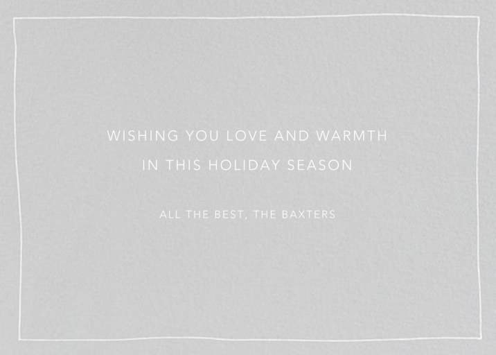 Cursive Holidays - Holiday Card by Linda and Harriett - Back