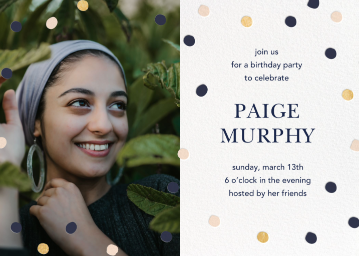 Painted Spots (Photo) - Birthday Invitation by Sugar Paper