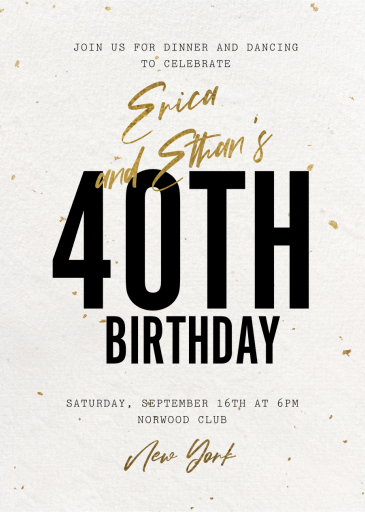 Golden Flecks - Birthday Invitation by Paperless Post