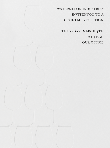 Wineglass Pyramid - Cocktail Party Invitation by Paperless Post