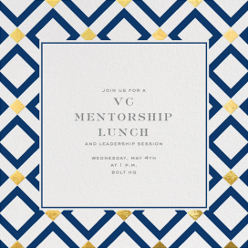 Gold Diamond Tile - Business Invitation by Jonathan Adler