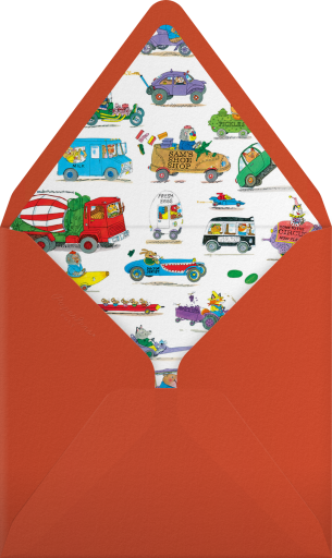 Cool Wheels - Richard Scarry Envelope