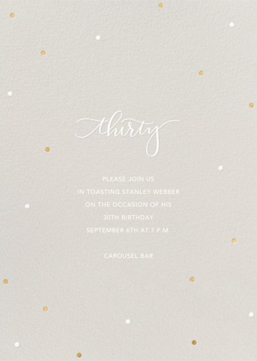 Milestone Dots - 30th Birthday Invitation by Sugar Paper