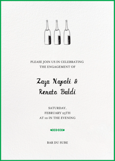 Bubbly for All - Engagement Party Invitation by Mr. Boddington's Studio