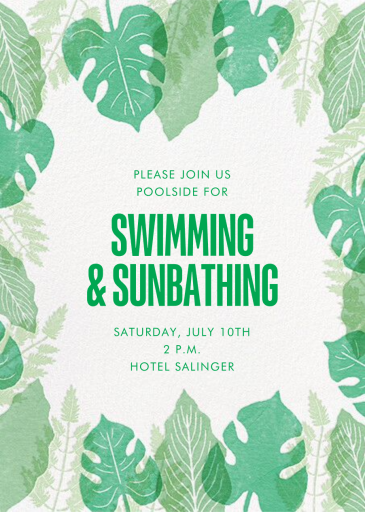 Tropical Frame - Pool Party Invitation by Paperless Post