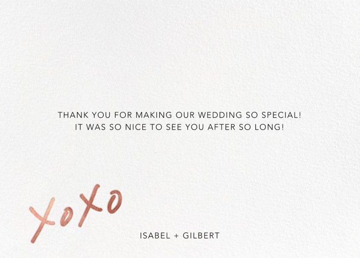 With Hugs and Kisses (Stationery) - Thank You Card by Linda and Harriett