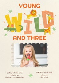 Wild Cutie - Birthday Invitation by Paperless Post
