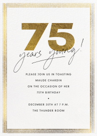 50 Years Young (Gold) - Paperless Post card