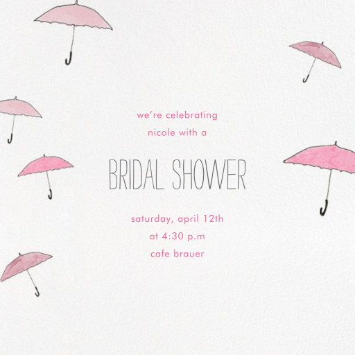Umbrellas - Bridal Shower Invitation by Paperless Post