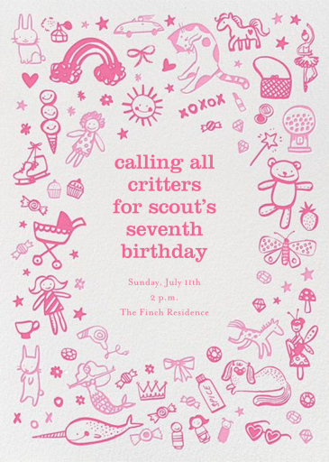 Pink Play Things - Invitation by Hello!Lucky