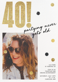 Never Gets Old - 40th Birthday Invitation by Paperless Post