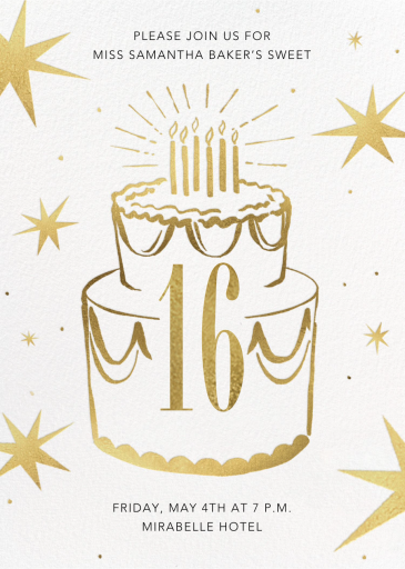 Big Year - Sweet 16 Invitation by Paperless Post