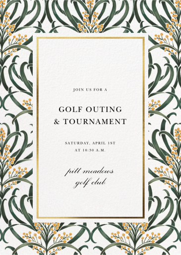 Flowering Mimosa - Sports Invitation by Oscar de la Renta