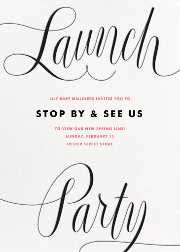 Marcellina - Launch Party Invitation by Paperless Post