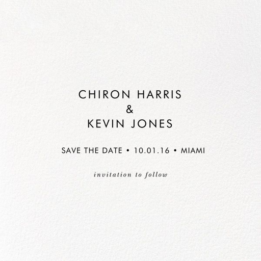 KSNY Prism - Save the Date by kate spade new york - Back