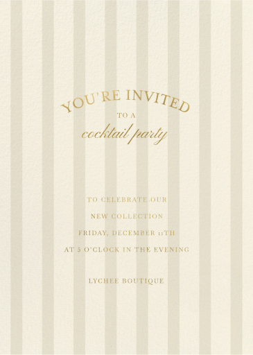 Merry Stripes - Cocktail Party Invitation by Sugar Paper