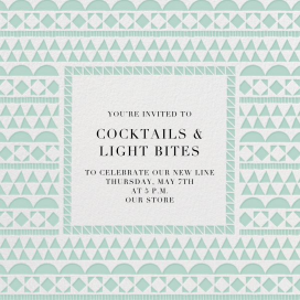 Geometric Border - Dining & Drinks Invitation by Paperless Post