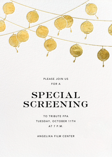 Golden String Lanterns - Get-Together Invitation by Paperless Post