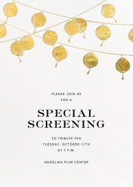 Golden String Lanterns - Viewing Party Invitation by Paperless Post