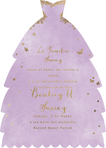 Hermoso Vestido - Quinceañera Invitation by Paperless Post