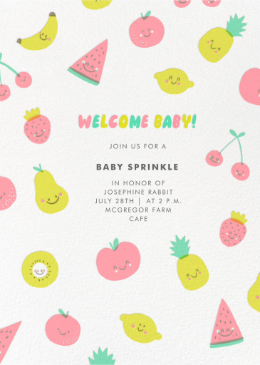 Cutie Fruity - Baby Sprinkle Invitation by Hello!Lucky