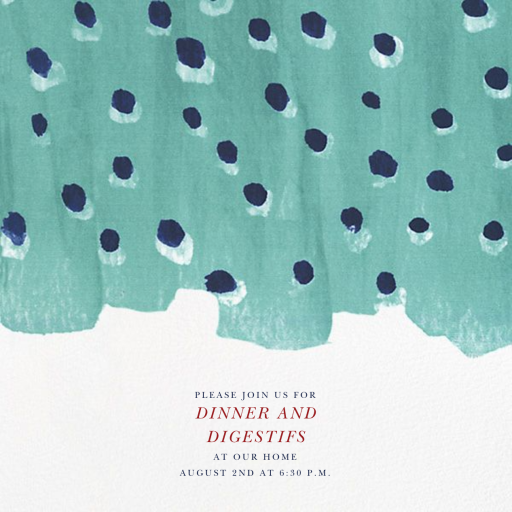 Silk a Pois - Cocktail Party Invitation by Oscar de la Renta