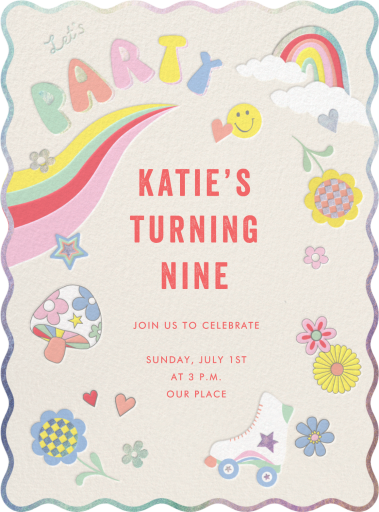 Groovy Finds - Birthday Invitation by Meri Meri