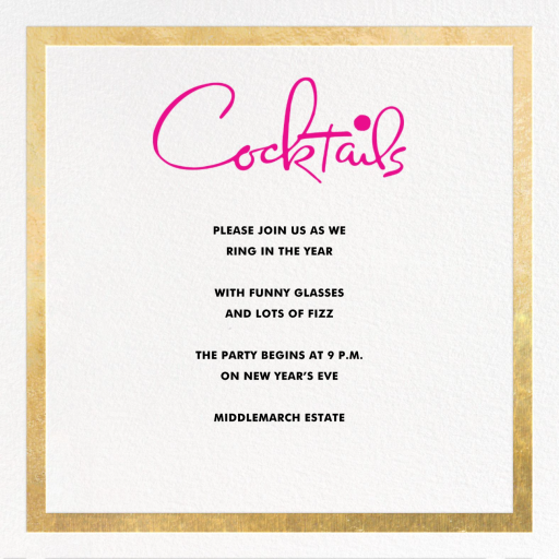 Classic Vintage - New Year's Eve Invitation by kate spade new york
