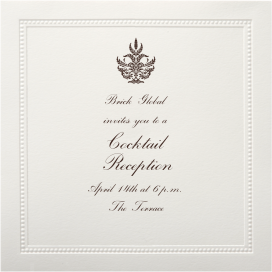 Corinthian Embossed Border - Cocktail Party Invitation by Paperless Post