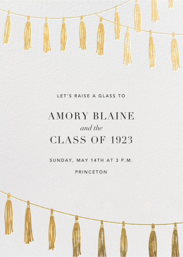 Tasseled II - Graduation Party Invitation by Paperless Post