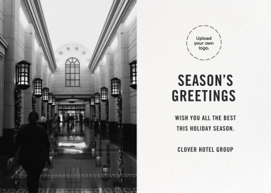 Simple Horizontal Split Photo - Business Holiday Card by Paperless Post