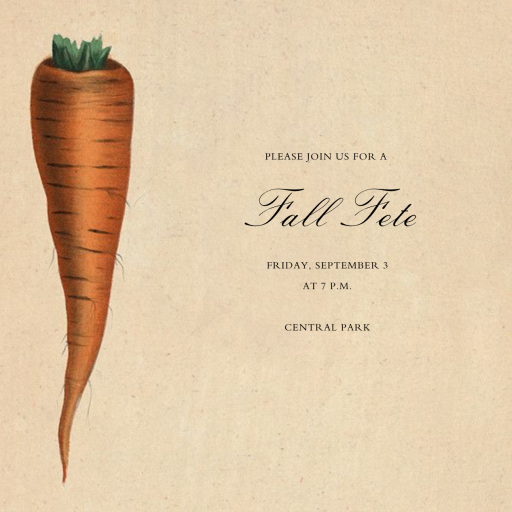 Carrot - Valentine's Day Invitation by John Derian