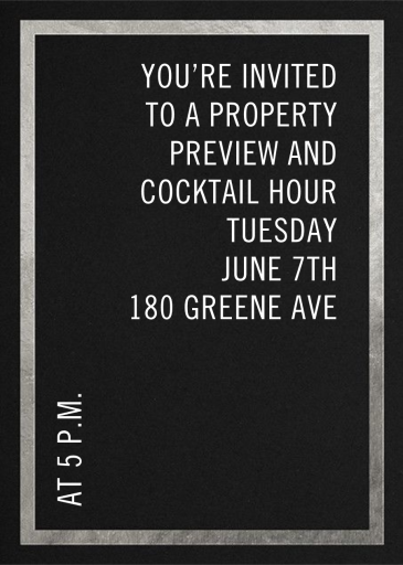 Simple Gold Border - Open House Invitation by Paperless Post