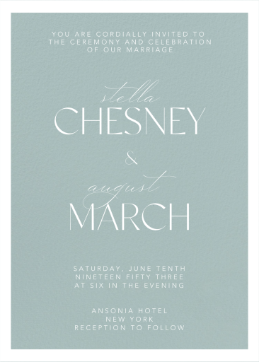 Gilded Monogram - Wedding Invitation by Paperless Post - Back