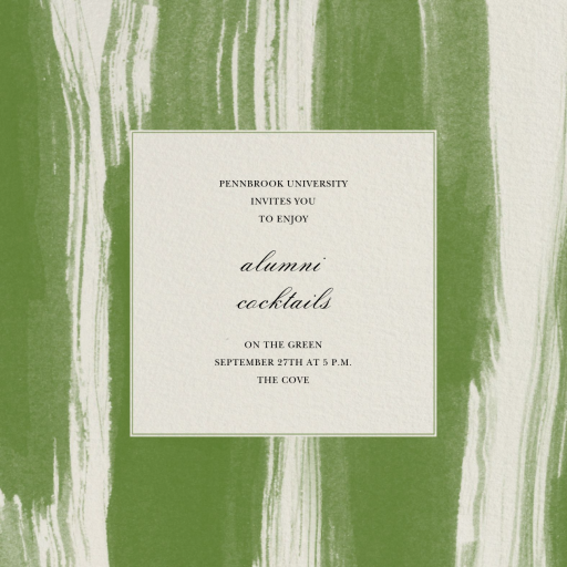 Brushstroke - Cocktail Party Invitation by Oscar de la Renta