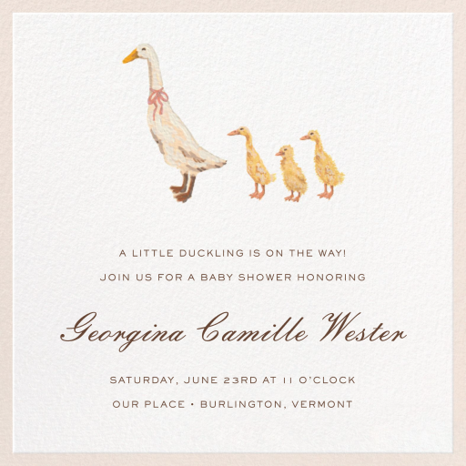 Ducklings (Casey Snipes) - Baby Shower Invitation by Dogwood Hill