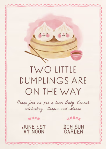 Sweet Little Dumpling - Baby Shower Invitation by Paperless Post