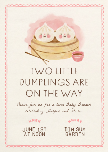Sweet Little Dumpling - Baby Shower Invitation by Paperless Post
