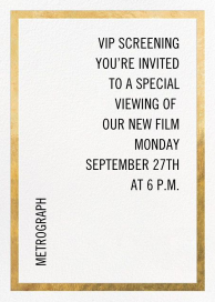 Simple Gold Border - VIP Event Invitation by Paperless Post