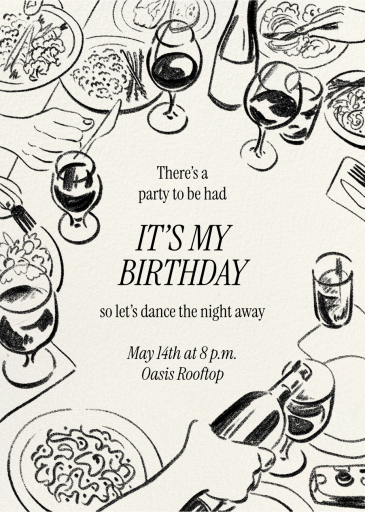 Table to Toast - Birthday Invitation by Paperless Post