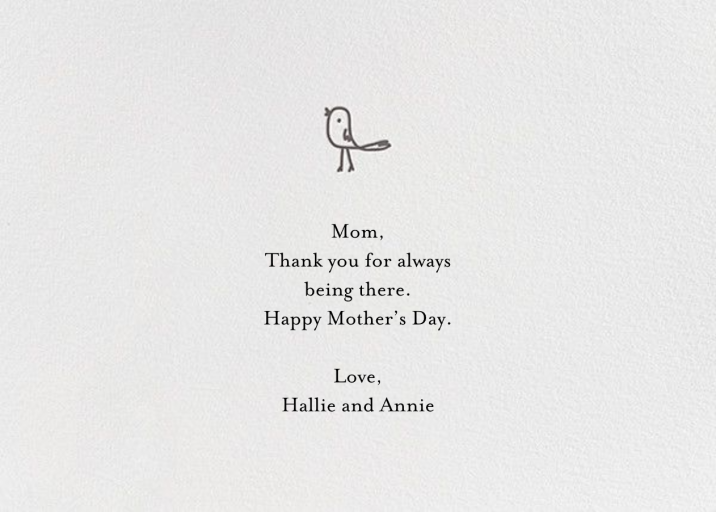 Field Day - Mother's Day Card by Little Cube - Back