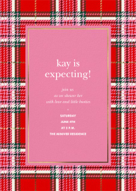 Holiday Plaid - Baby Shower Invitation by kate spade new york