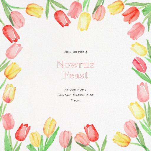 Tulip Bed - Nowruz Invitation by Paperless Post