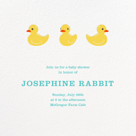 Rubber Duckies - Baby Shower Invitation by Paperless Post
